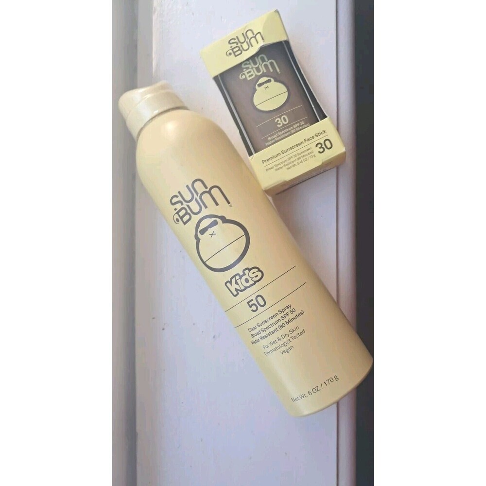 🏝️ Sun Bum Kids Broad Spectrum SPF 50 Spray Sealed & Face Stick🏖️